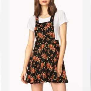 Forever21 Moody Floral Overall Skirt